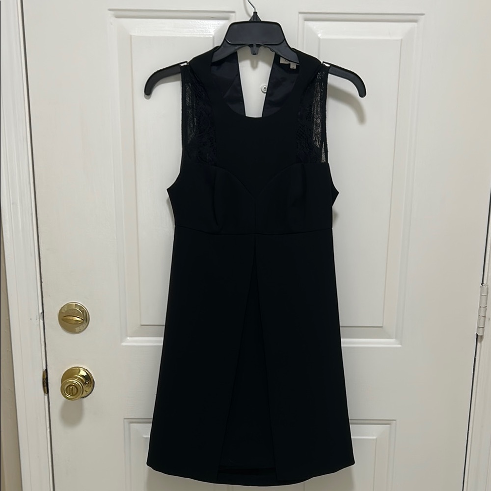 BCBGeneration Black Halter Sheath Mini Dress